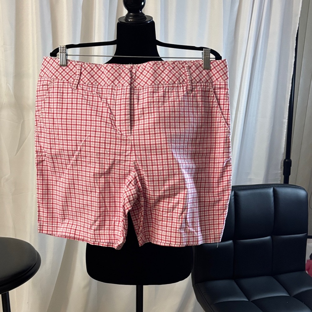Izod Red Checkered Women's Shorts